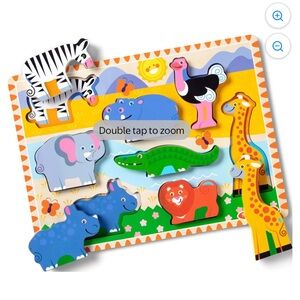 NWT Melissa & Doug Chunky Puzzle Safari Animals